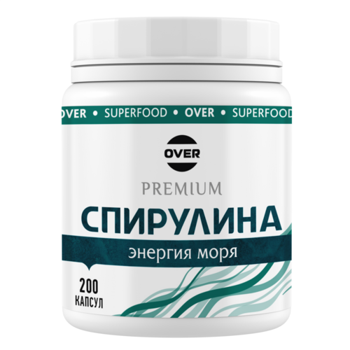 Спирулина OVER, 200 шт, капсулы Аптеки Плюс