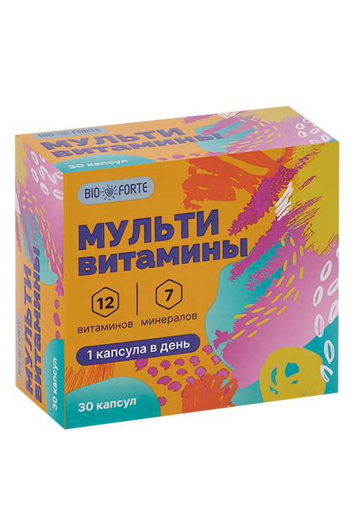 Мультивитамины Bioforte д/взрослых, 30 шт, капсулы Аптеки Плюс