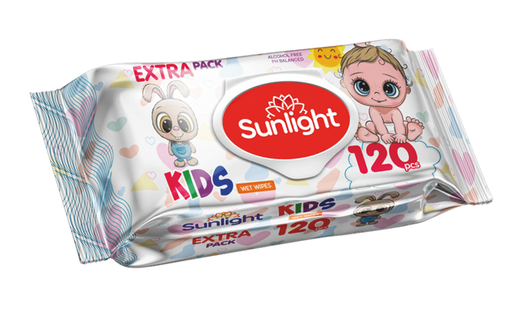 Салфетки Sunlight Baby Зайчик коровка влажные, 120 шт Аптеки Плюс