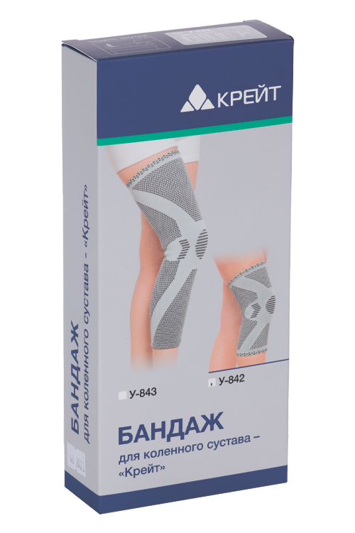 Бандаж Крейт У-842 д/коленного сустава р 3, серый Аптеки Плюс