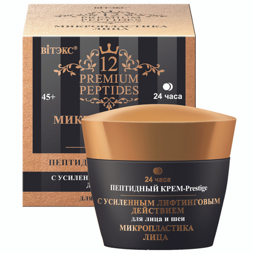 ВИТЭКС МИКРОПЛАСТИКА ЛИЦА Пептидный Крем-Prestige для лица и шеи 24 ч,  45мл Аптеки Плюс