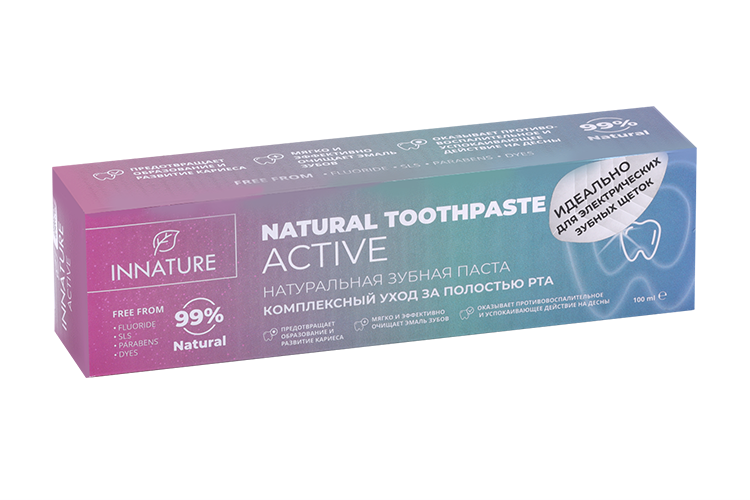 З/паста INNATURE Натуральная ACTIVE Комплексный уход за полостью рта, 100 мл Аптеки Плюс