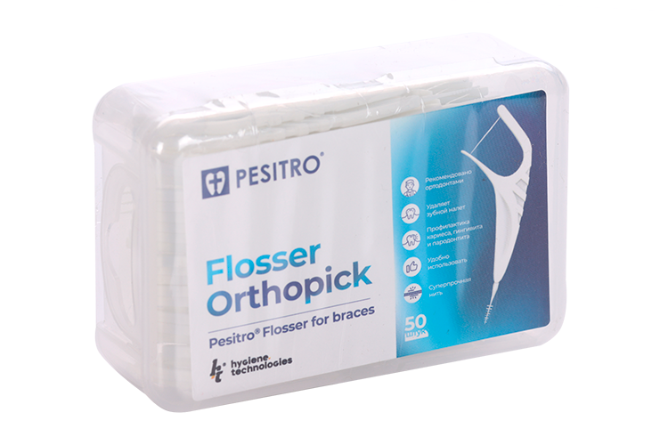 З/нить Pesitro Flosser for braces д/брекетов, 50 шт Аптеки Плюс