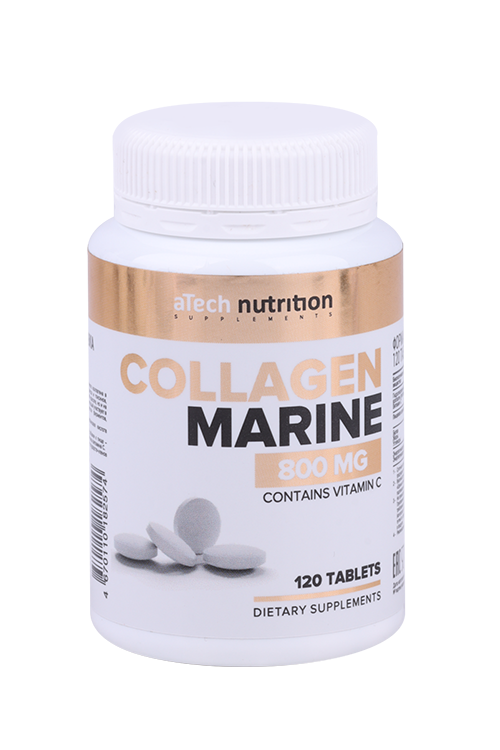 Коллаген морской+вит C aTech Nutrition, 300 мг, 120 шт, таблетки Аптеки Плюс