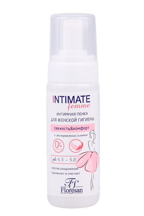 Пенка Floresan Intimate femme с экстрактом хлопка д/интимной гигиены, 170 мл Аптеки Плюс