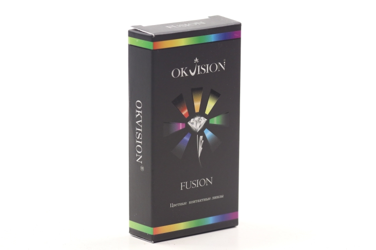 Линзы Okvision Fusion контактные цветные n на 3 месяца Blue-Viole D -2.00 R 8.6, 2 шт Аптеки Плюс