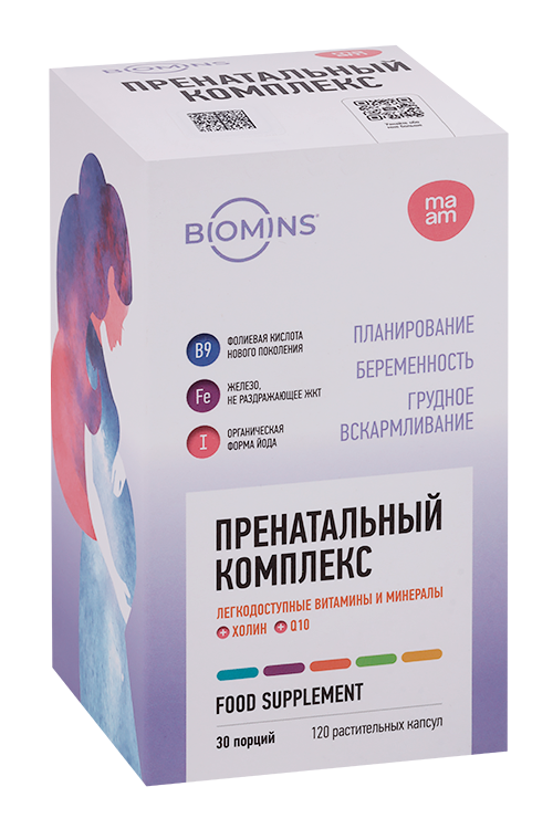Витаминно-минеральный комплекс Biomins x maam, 120 шт, капсулы Аптеки Плюс