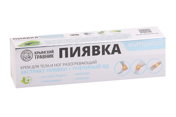 Крем Крымский травник Фитоапис пиявка разогревающий д/тела/ног, 100 мл, (4660527870164) Аптеки Плюс
