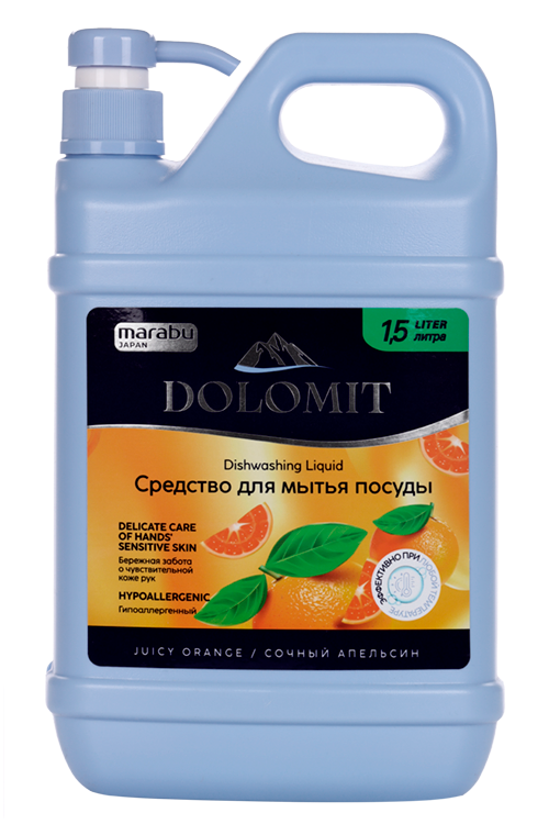 Средство Marabu Dolomit Сочный апельсин д/мытья посуды 1,5 л Аптеки Плюс