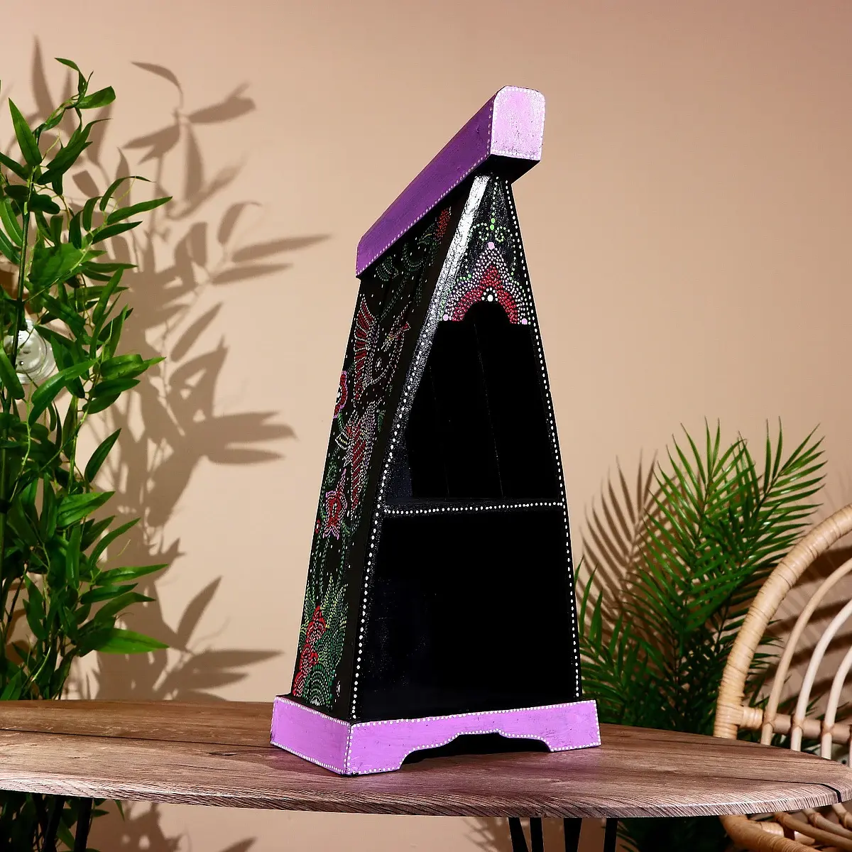 Подставка для цветов Лодочка дерево албезия 30×22×65 см GroupPrice