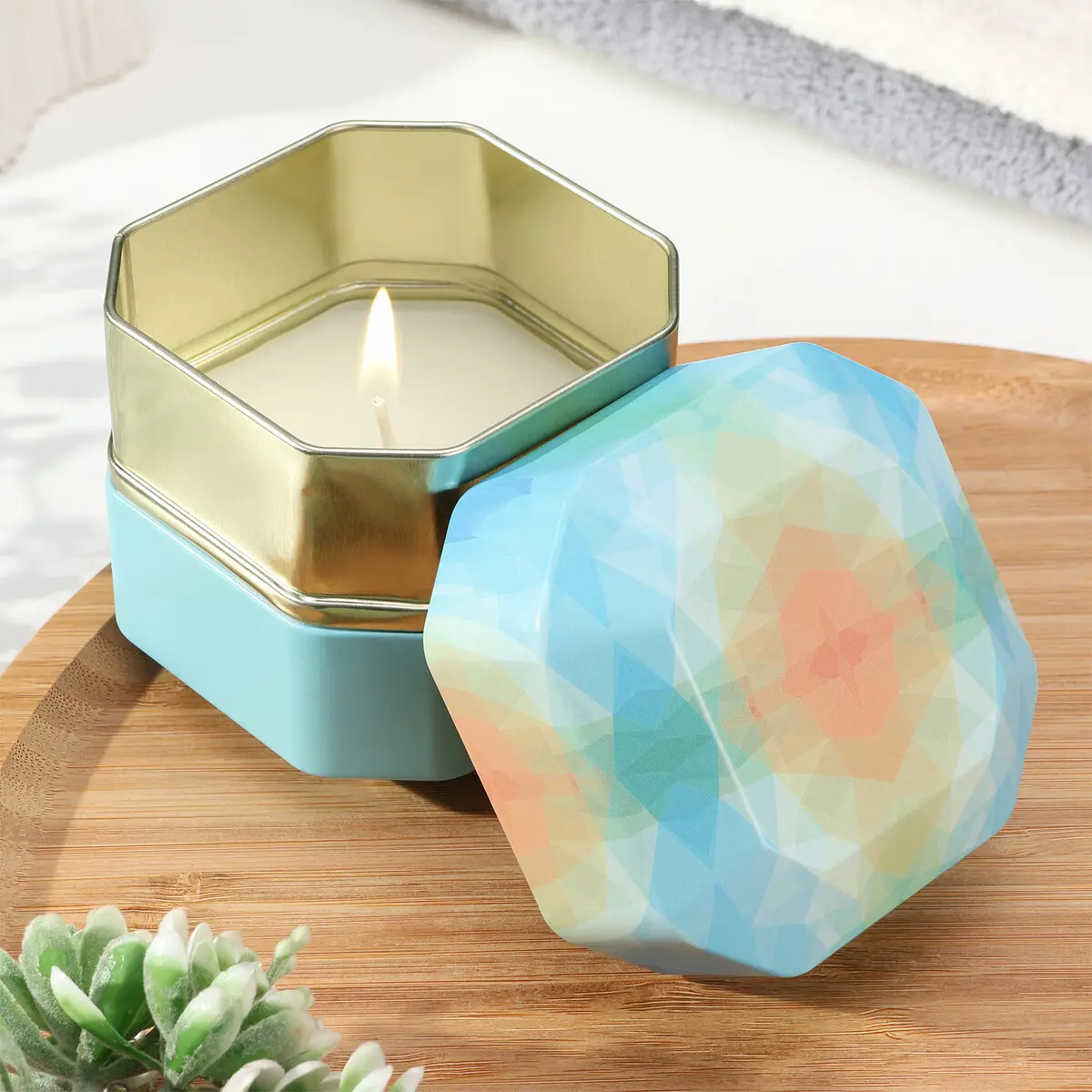 Ароматическая свеча в банке Aromatic Candle ваниль белая GroupPrice