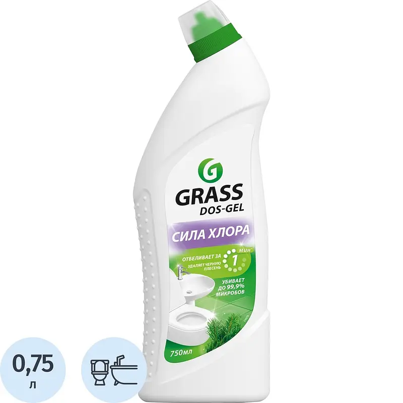 Средство для сантехники Grass Dos-Gel 0,75 л белое гель 0,75 л для туалета и ванной