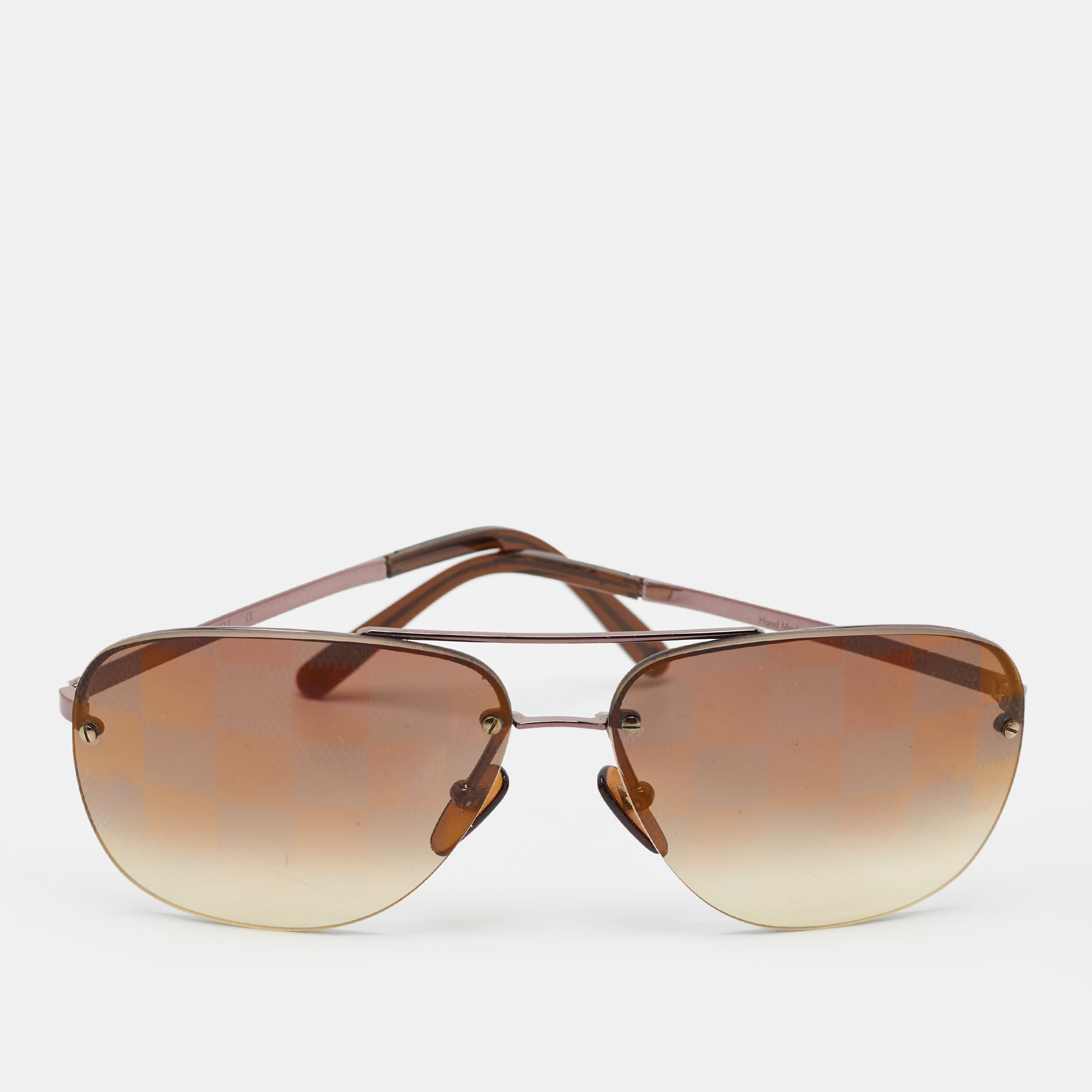 Louis Vuitton  Brown Damier Gradient Z0215U Socoa Aviator Sunglasses
