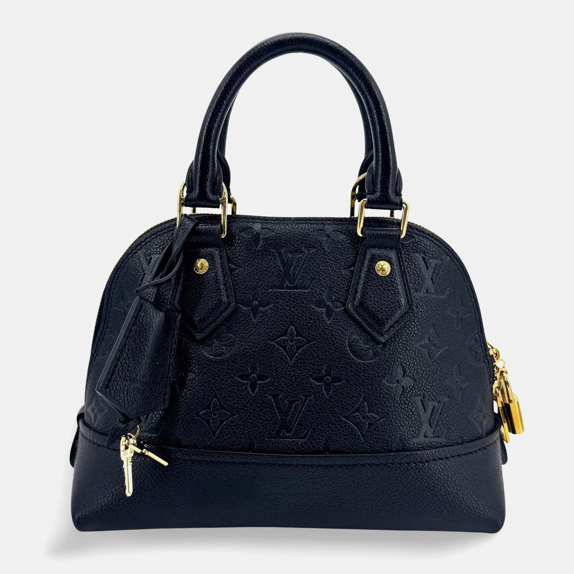 Louis Vuitton Neo Alma BB Black Monogram Empreinte Leather Top Handle Bag