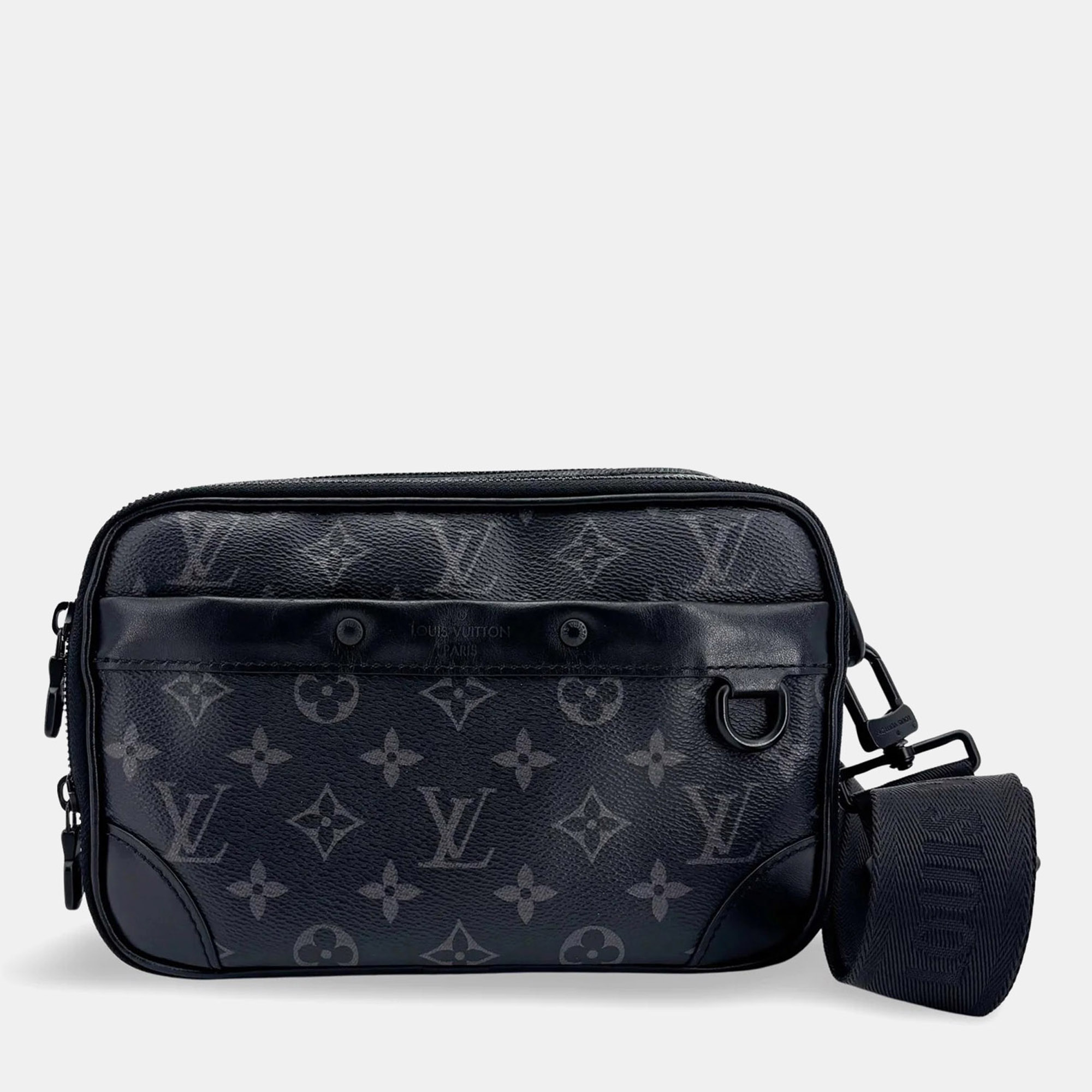 Louis Vuitton Gaston Wearable Wallet PM Monogram Eclipse Canvas Crossbody Bag