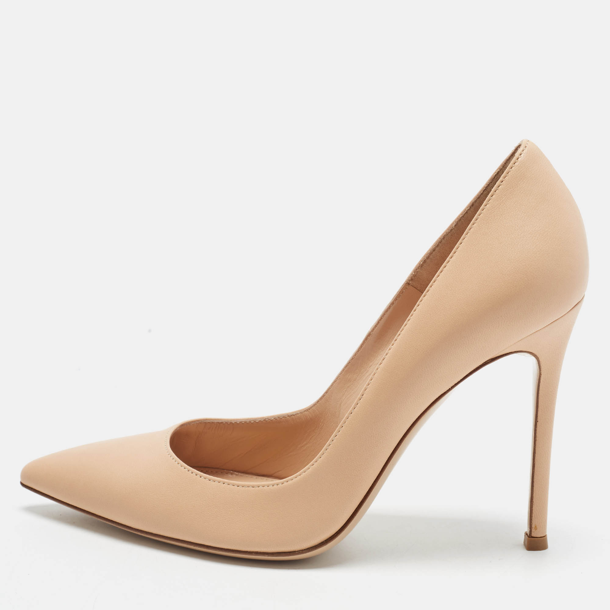 Gianvito Rossi Gianvito 105 Size 37 Beige Leather Pumps