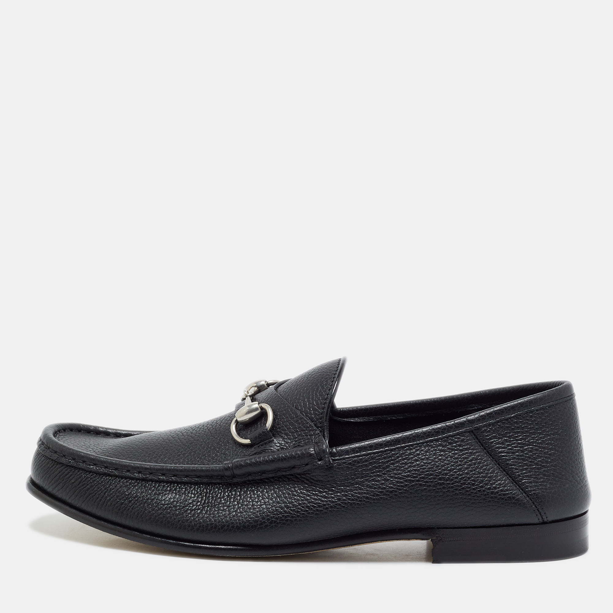 Gucci 1953 Horsebit Size 42.5 Black Leather Loafers