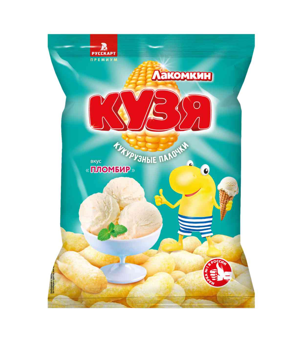 Кукурузные палочки Кузя Лакомкин со вкусом Пломбир