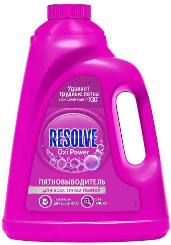 Пятновыводитель для всех видов тканей Resolve Oxi Power