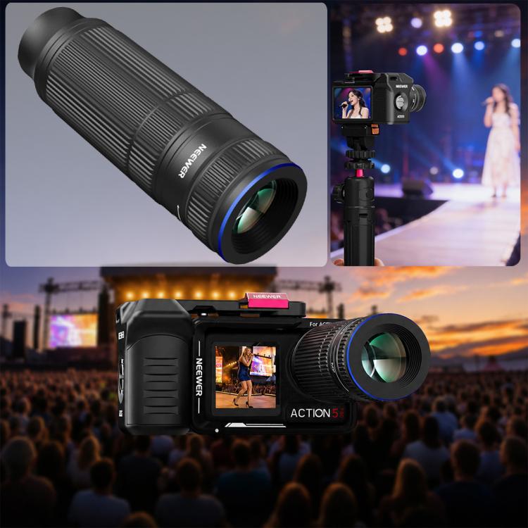 For DJI Action 5 Pro / 4 / nano NEEWER LS-88 Telephoto Magnifier Lens Teleconverter(Black) SUNSKY