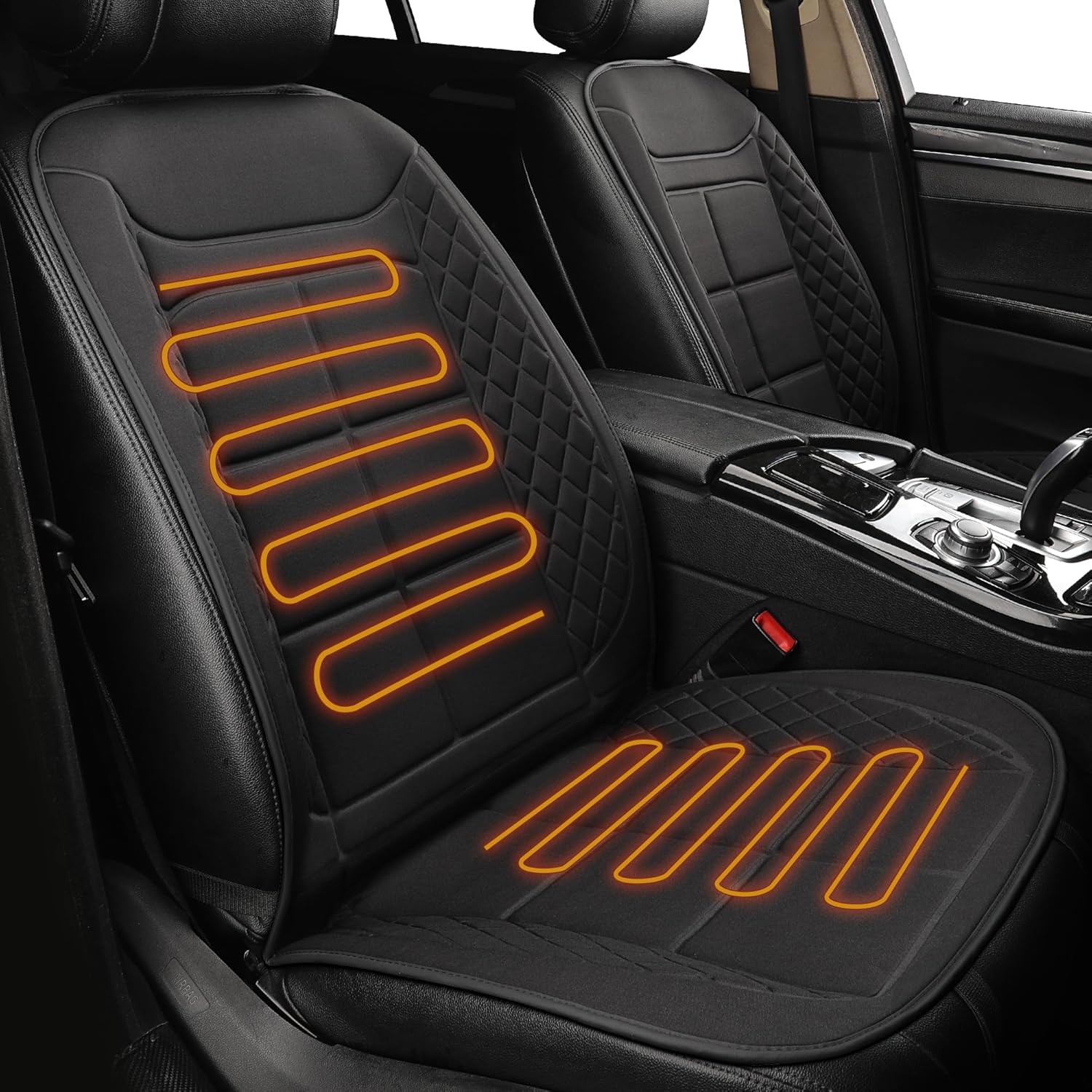 Car Seat Cushion Comfortable Seat Cover For Cars Trucks SUV Van, Full Back And Seat Cushion For Driver Or Passenger Black 1 Pack black 91220103MAC12CXP85