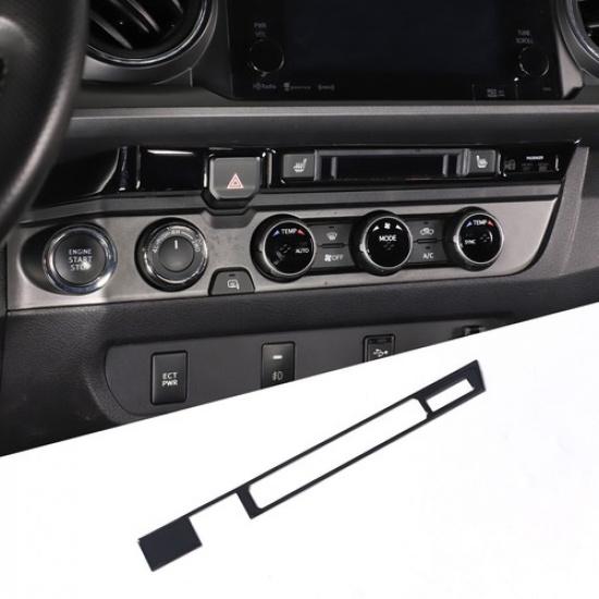 Glossy Piano Black Warning Light Switch Sticker Trim For Toyota Tacoma 2016- gray ydannda