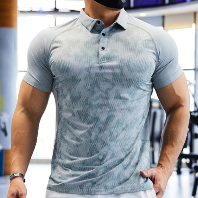 Мужская компрессионная толстовка Dry Fit с коротким рукавом, спортивная одежда для спортзала, фитнеса, топы, футболки для гольфа, спортивная одежда S gray Shedao Pro Fitness Sporting