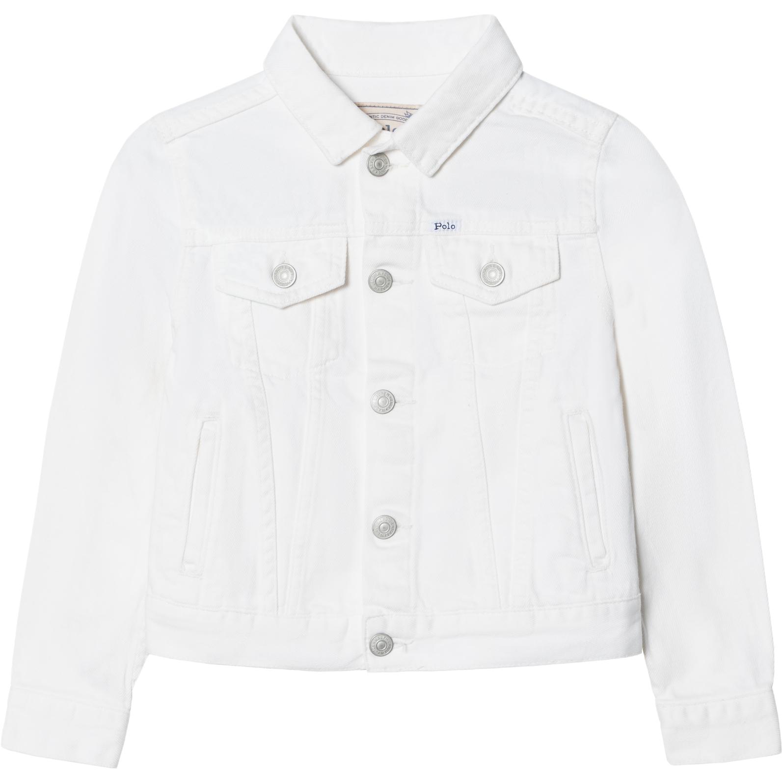 Куртка Polo Ralph Lauren Kids, однотонная, с буквенным логотипом, однобортная, с длинным рукавом, детская, белая 313933808-001 L white