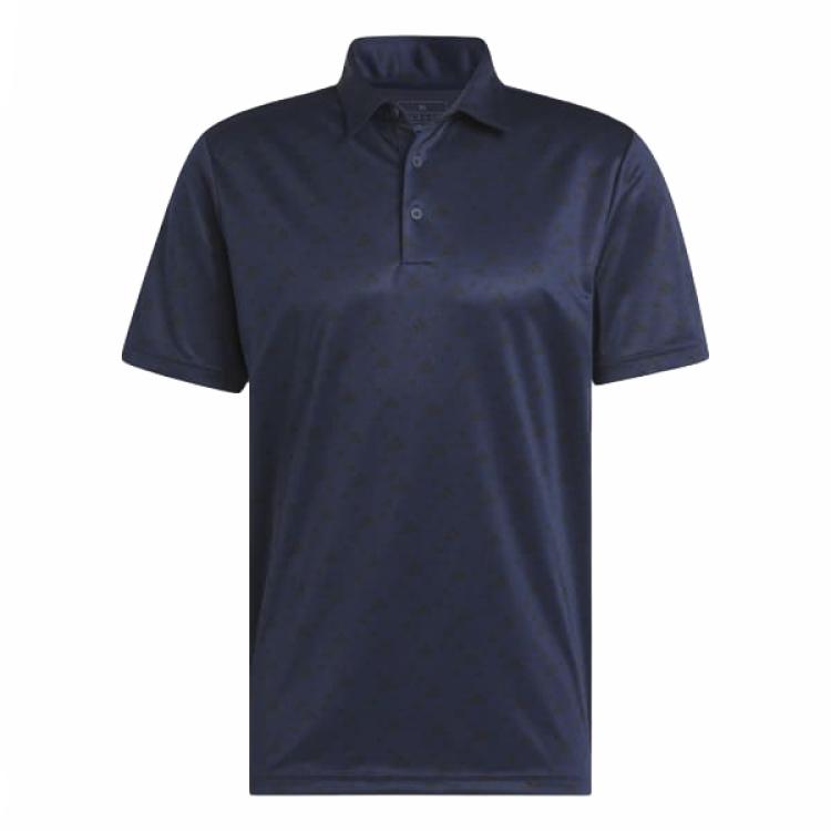 Adidas Allover Print Core Allover Print Golf Polo Shirt Men Polo Shirt Navy-Blue HZ0416 XS blue