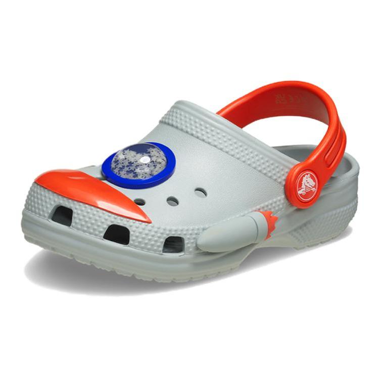 Детские простые легкие дышащие тапочки Crocs Детские тапочки Светло-серый 210359-1NM 25-26 white