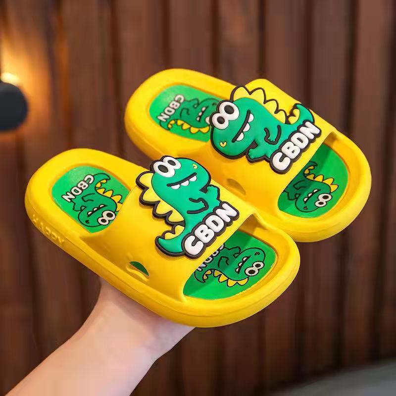 Детские тапочки Pantuflas Anti Slip, летняя новая домашняя обувь для мальчиков на мягкой подошве, сандалии для девочек на мягкой подошве, симпатичные шлепанцы, обувь для девочек 24-25-insole15.5cm жёлтый Walk in Vogue