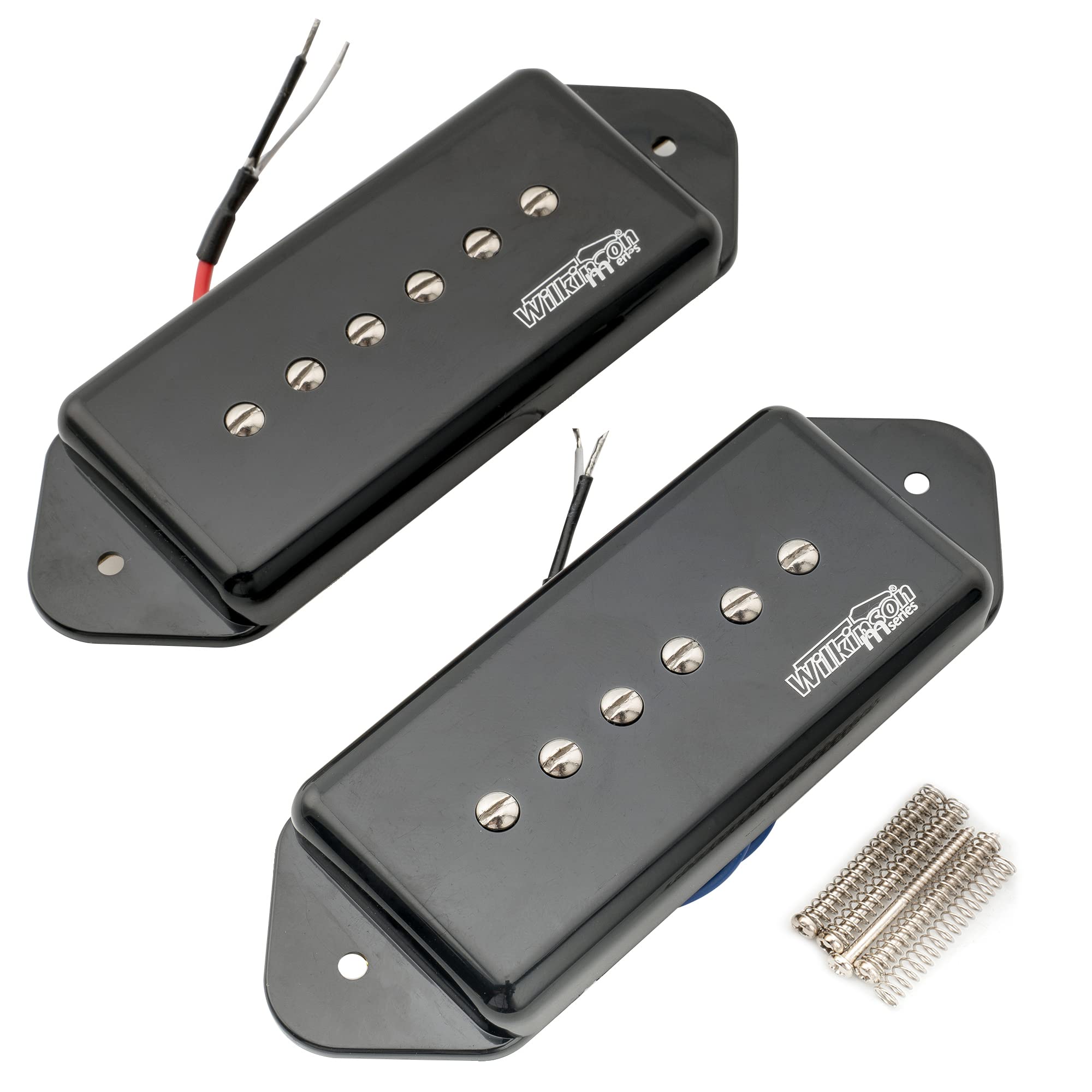 Wilkinson WO90 Ceramic P90 Dog Ear Pickup PU Bridge для Les Paul SG Electric Black of Guitars, (Набор 2) чёрный MJ Select