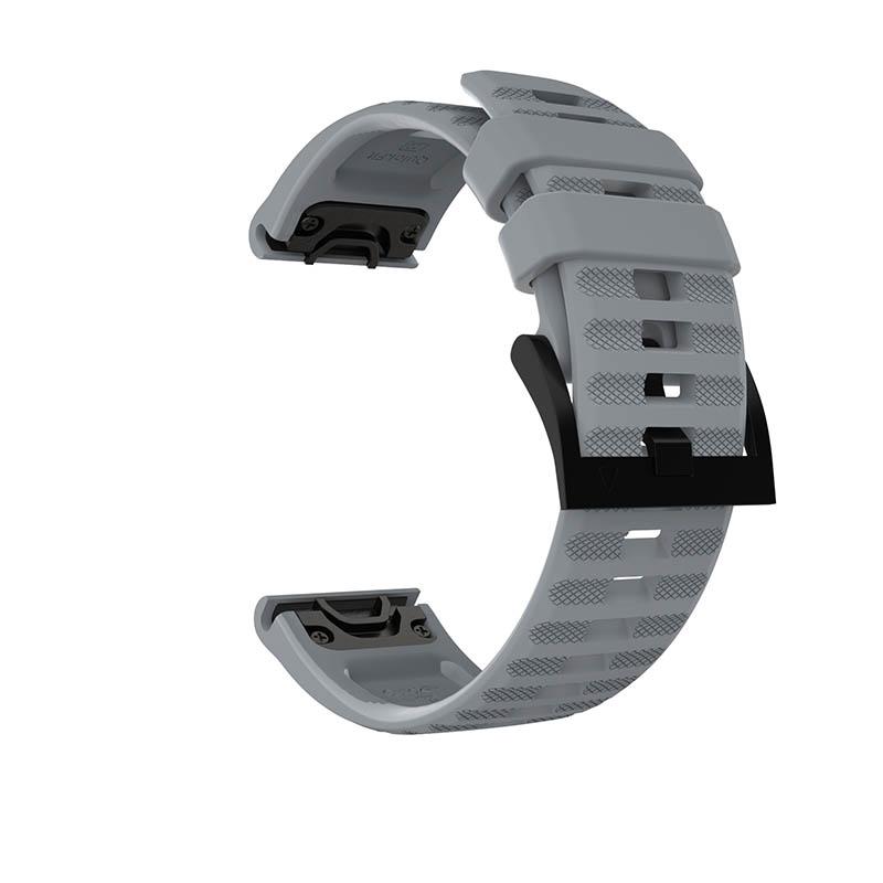 Ремешок для часов 22 мм 26 мм, быстросъемный силиконовый ремешок для Garmin Fenix ​​7 7X 6 6X 5X/Fenix ​​3 3 HR, ремешок для умных часов Garmin Forerunner 945 935 26mm gray Sweetown