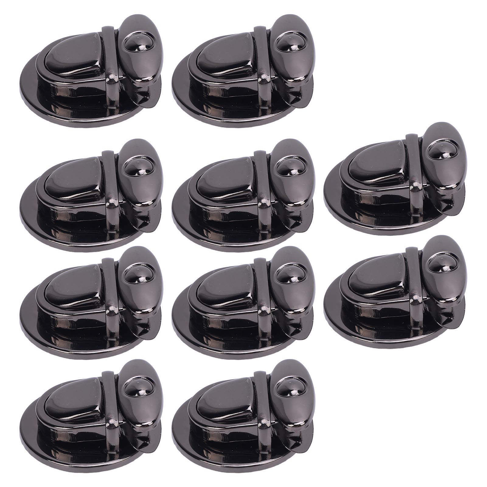 10 комплектов застежек-защелок Tuck Lock, серебристо-черного цвета, 32 мм, замок с язычком «утиный язычок» с базовой пластиной 36,5x37 мм для black GoolRC