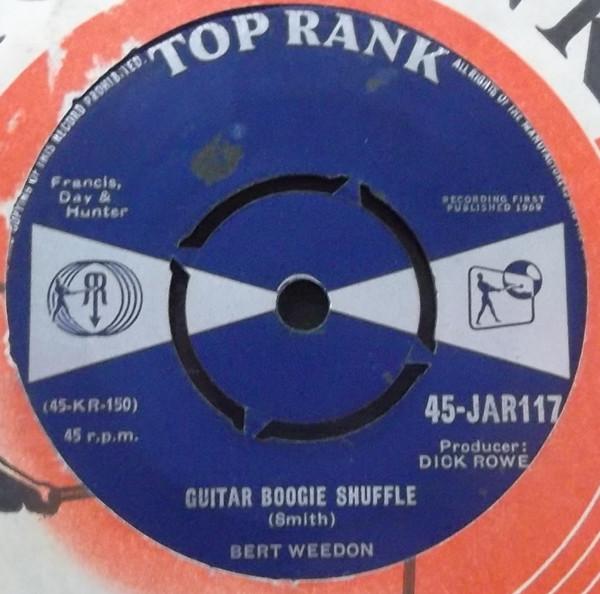 7-дюймовая пластинка БЕРТ УИДОН - Guitar Boogie Shuffle 45JAR117 Top Rank 1959 UK Рок Б/У gray RecordCityJP