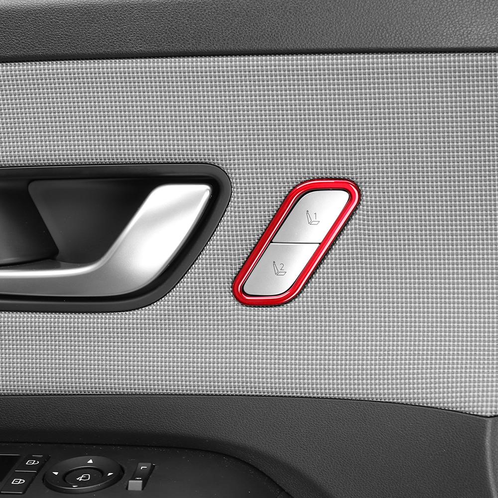 Cars Accessories Car Seat Adjust Button Cover For Hyundai KONA SX2 2024-2026 Car Decoration Styling Upgrade Modify A Car красный DeLi Off