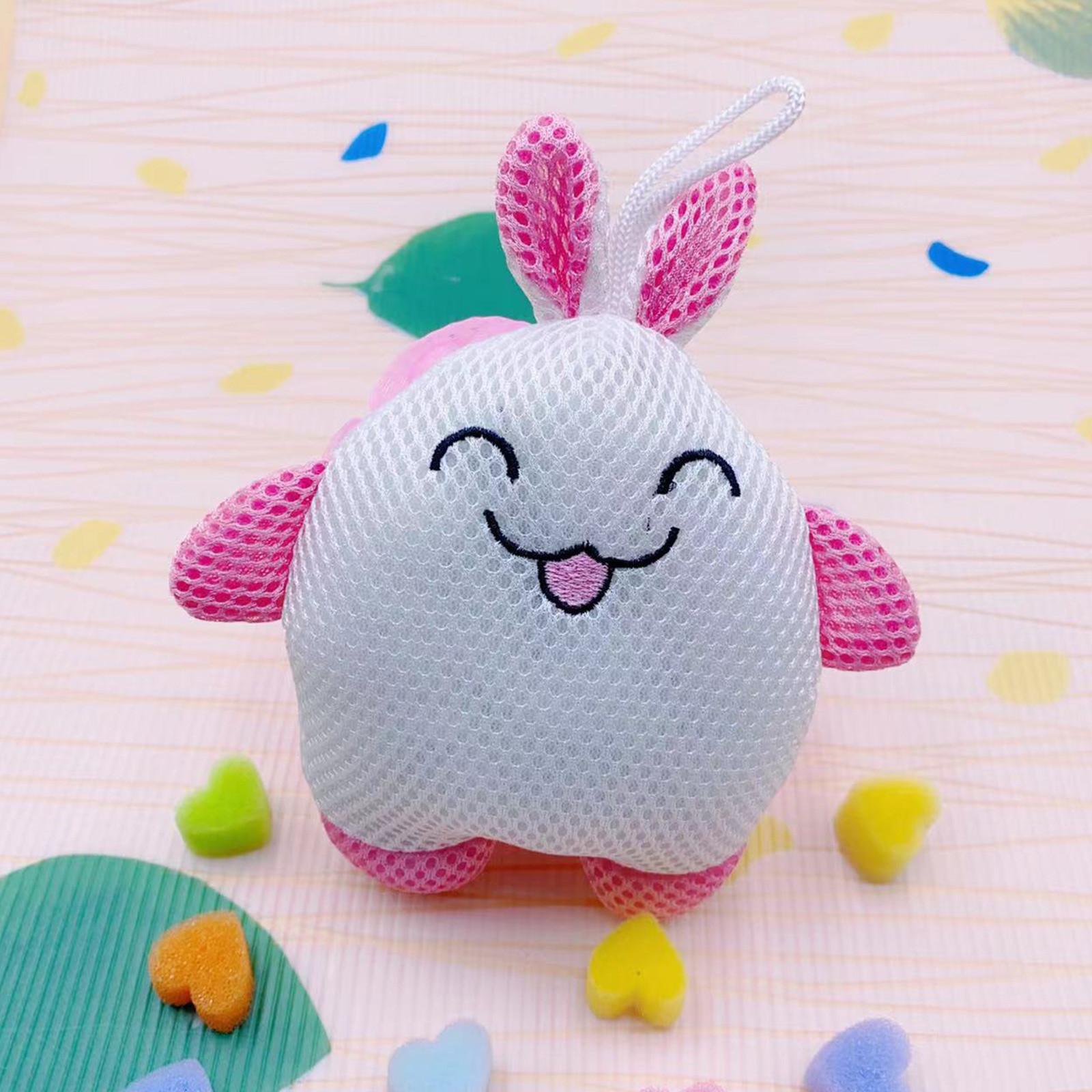 Мяч для ванны Mesh Doll, любимый предмет для ванны для детей и девочек, инструмент для чистки ванны в виде цветка из мультфильма One Size розовый Yoling