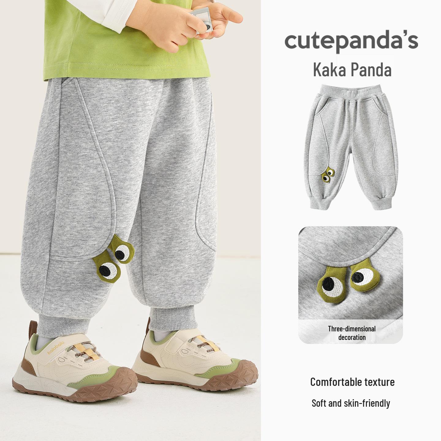 Модные детские спортивные брюки Kaka Panda на весну/осень - Унисекс, для малышей и детей, повседневные длинные брюки 100 cm Voyex