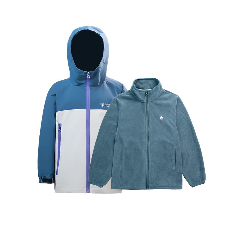 Детская водонепроницаемая уличная куртка 3-в-1 EBAER 150 gray JDST SELECTION