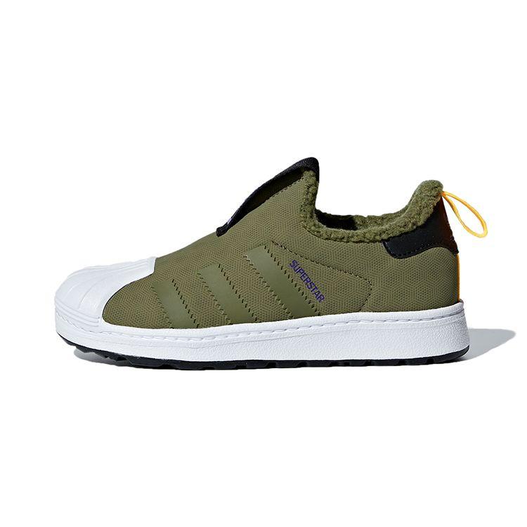 Adidas Originals Зимние 360 C Повседневные Нескользящие Прочные Низкие Детские Скейт-Ботинки Детские скейт-ботинки Оливково-Зеленые B37270 32 gray