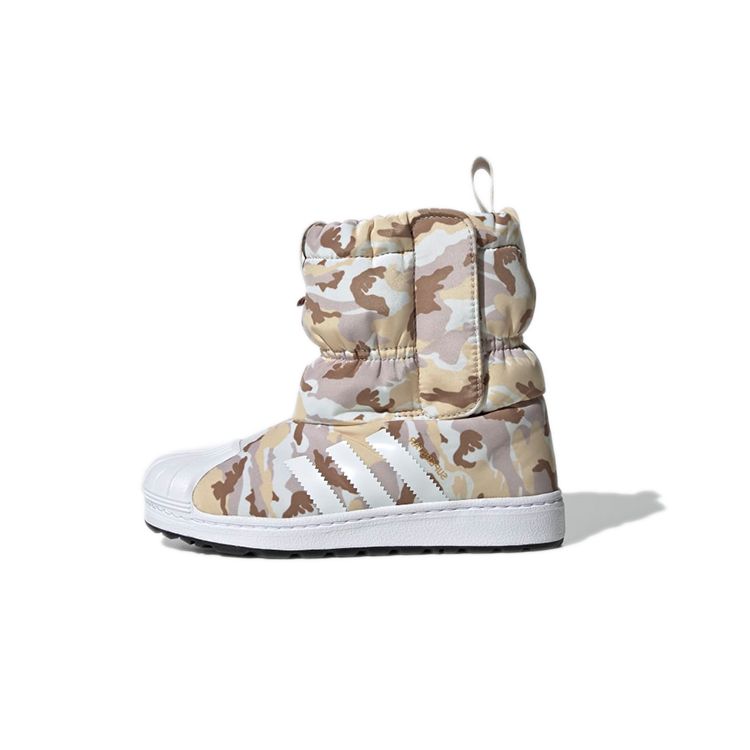 Adidas Originals Superstar Удобные Прочные Снежные Ботинки Детские Ботинки Белый Коричневый EE7261 30 gray