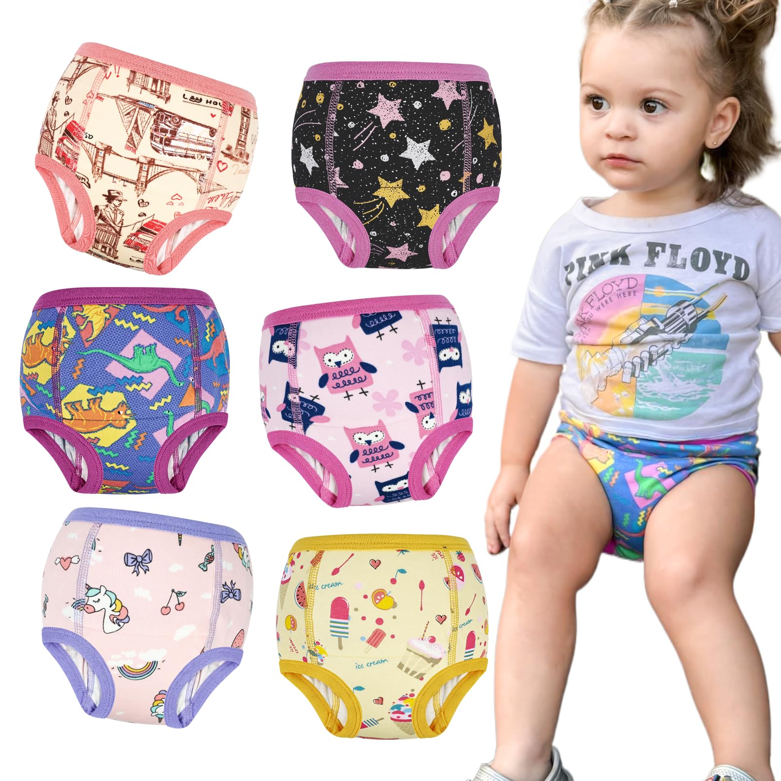 Baby Training 6 герметичный безопасный набор для обучения пользованию туалетом из прочного мягкого чистого хлопка помогает избавиться от недержания мочи 110 [MooMoo розовый DOKI DOKI MARKET form NIPPON