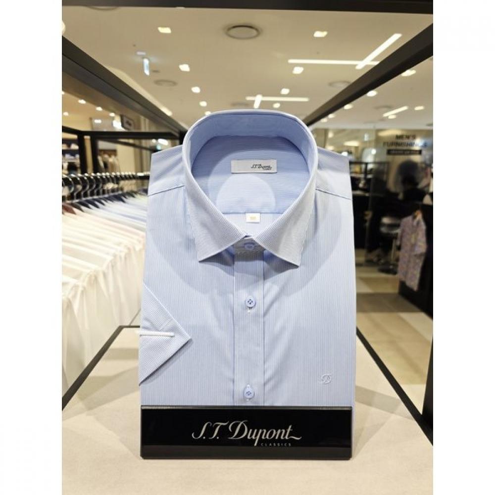 S.t. Dupont Stretch Stripe Short Sleeve Shirt Se5mm11hs162sbu 95 beige