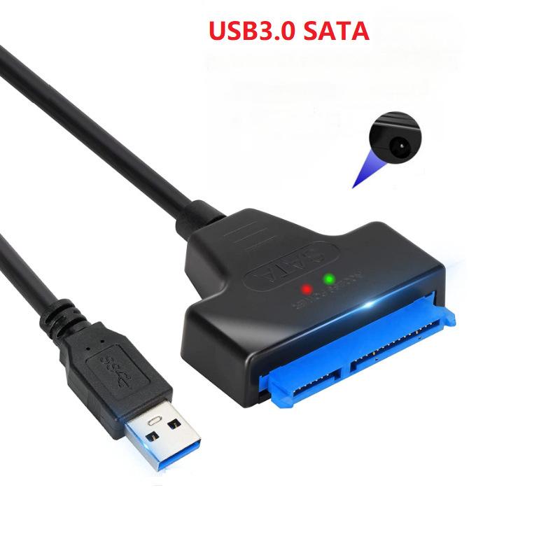 Кабель-адаптер SATA на USB 3.0 для 2,5-дюймового жесткого диска HDD/SSD, передача данных, конвертер внешнего жесткого диска с поддержкой UASP (черный) black KITCHEN-MALL