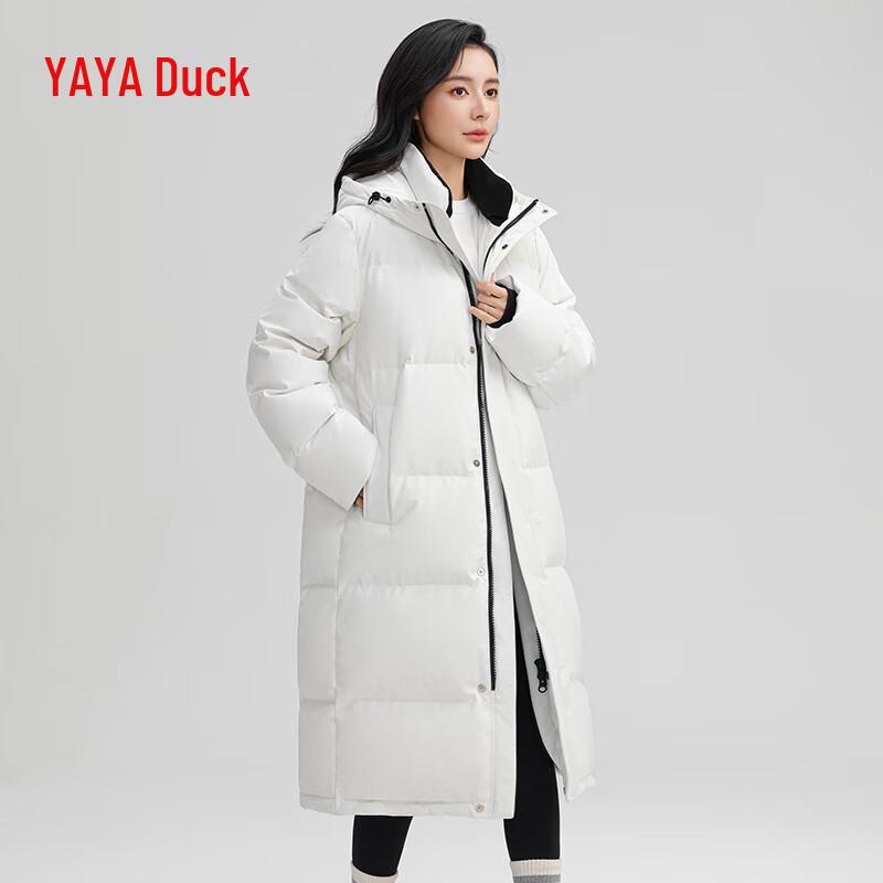 Женский пуховик средней длины с капюшоном Yaya XL white JDST online