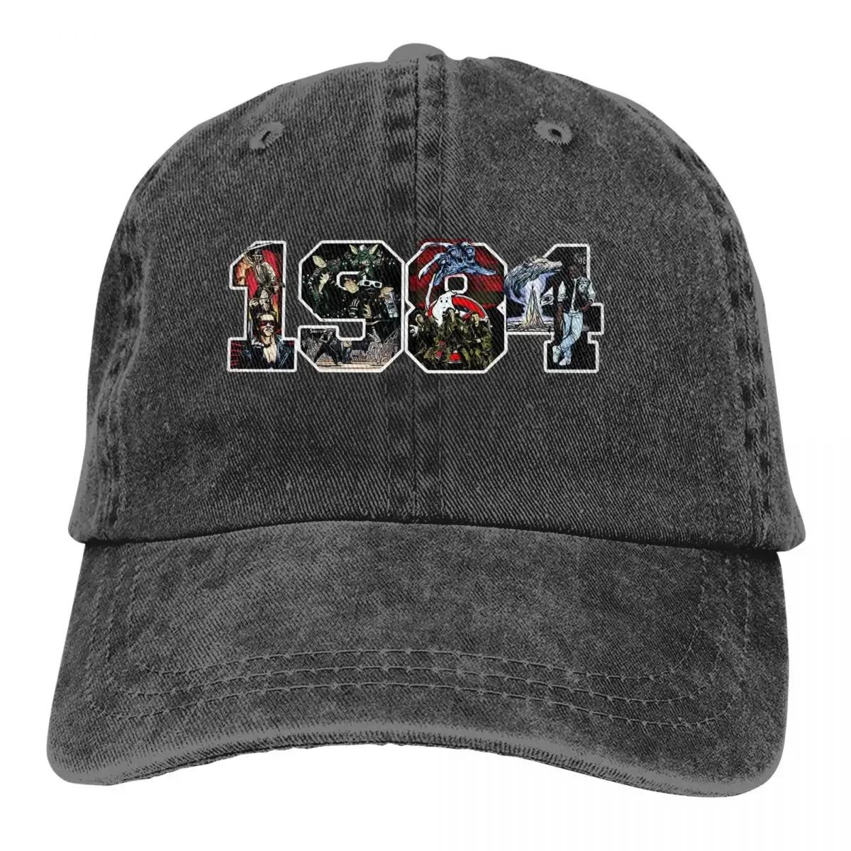 1984 Бейсболка Мужская Ковбойская Шляпа Женская Защита Козырька Snapback Billy Pelzer Кепки из фильма Триллер Adjustable black The best product for you