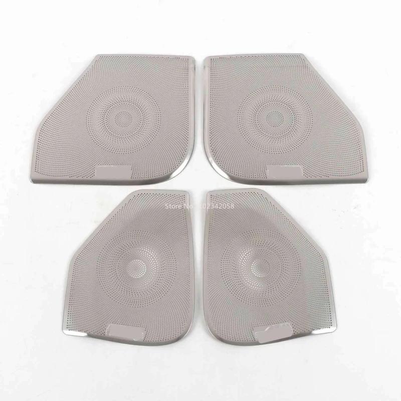 For Toyota Land Cruiser 300 LC300   2024 Car Speaker Cover Stainless steel 4 Door Loudspeaker Sound Pad Trim Accessories steel silver white 28f4641bb