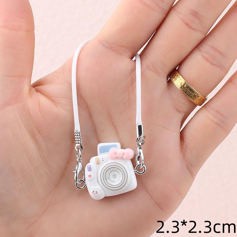 1/6 шт. Мини DIY Камера Наряд Плюшевая Игрушка для Куклы Labubu 17 см Аксессуары Кукольный Домик Навесные на Шею Аксессуары Кукольный Домик Подвеска beige Phone Case CSWO02