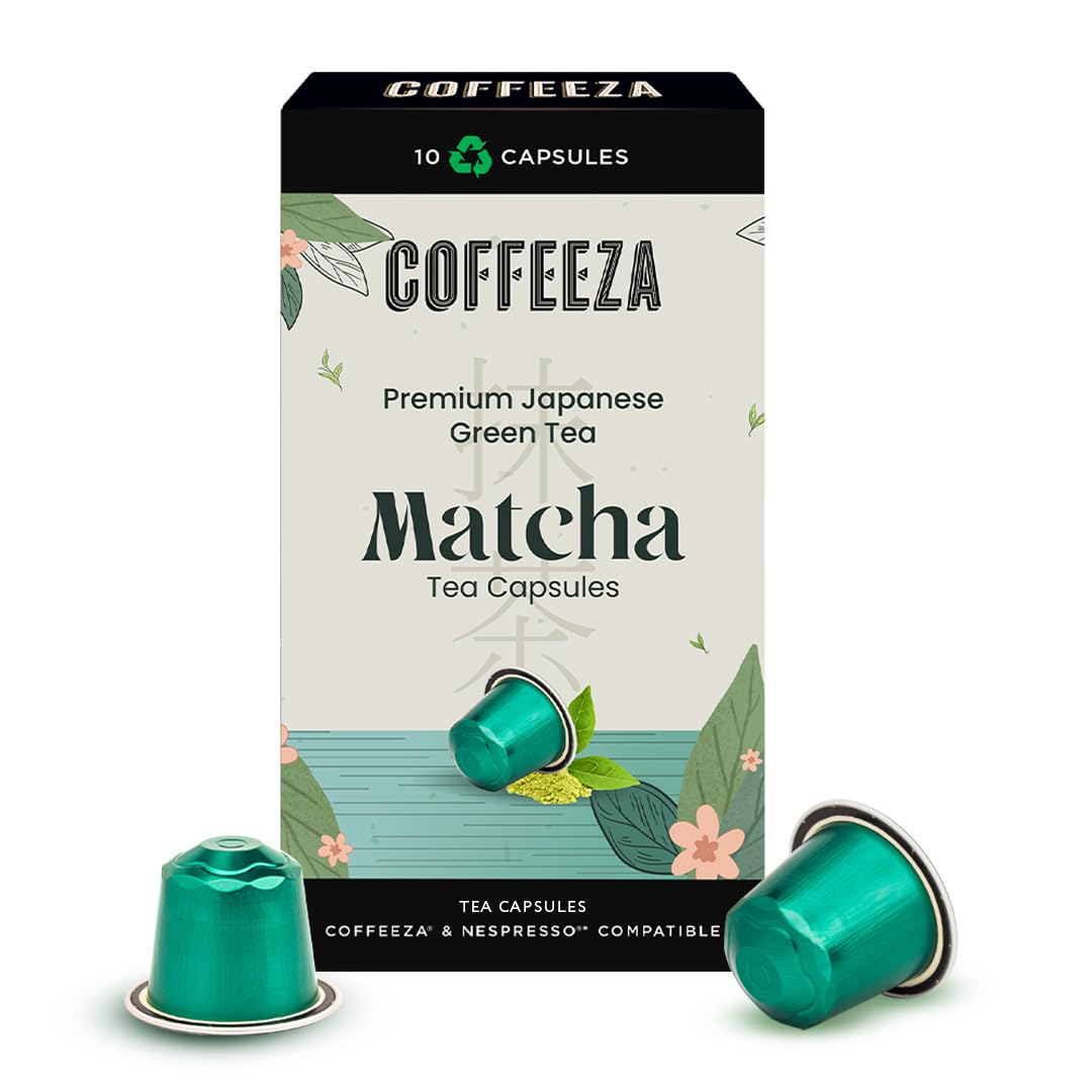 Капсулы с зеленым чаем матча Coffeeza | 100% чистый японский матча в алюминиевых капсулах | Совместимы с кофемашинами black Ifusion - Food and Beverages