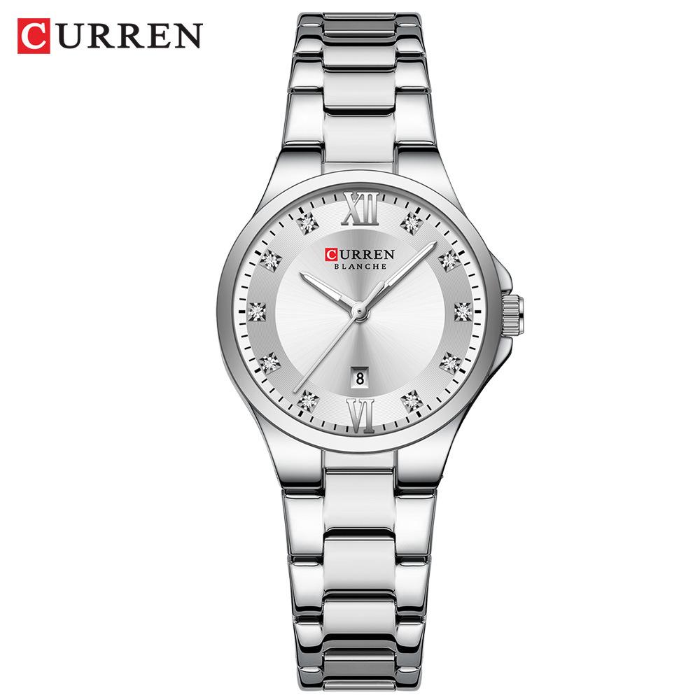 CURREN Luxury New 32MM Women s Wristwatch Elegant Luxury Quartz Watch For Women Fashion Waterproof Watches серебряный/белый